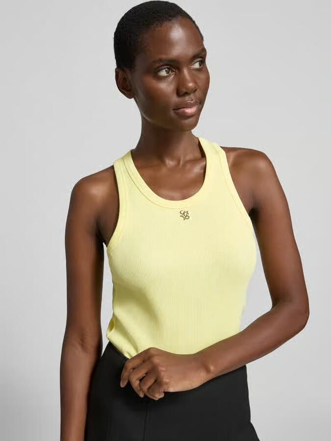 Liu Jo White slim fit top met logo-applicatie