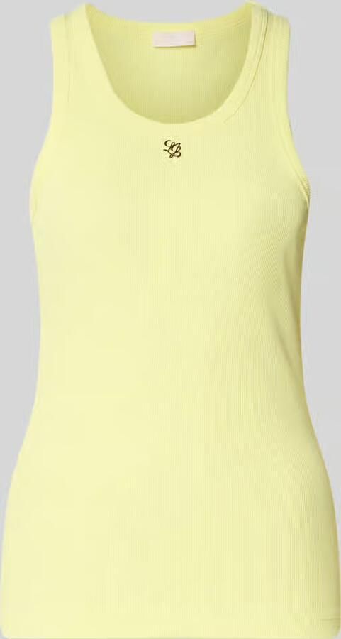 Liu Jo White slim fit top met logo-applicatie - Foto 2