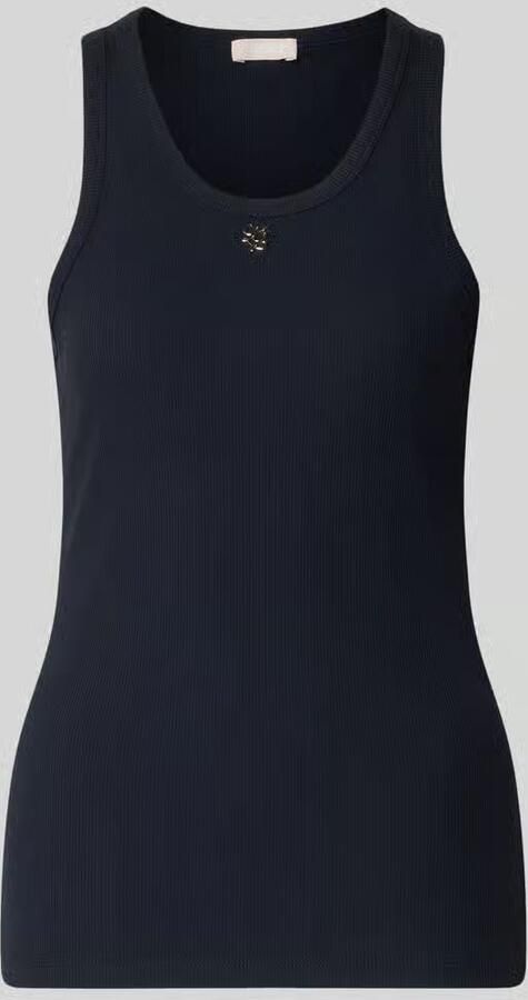 Liu Jo White slim fit top met logo-applicatie - Foto 2