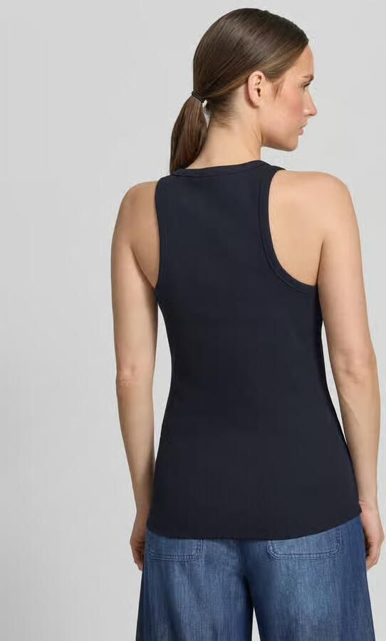 Liu Jo White slim fit top met logo-applicatie