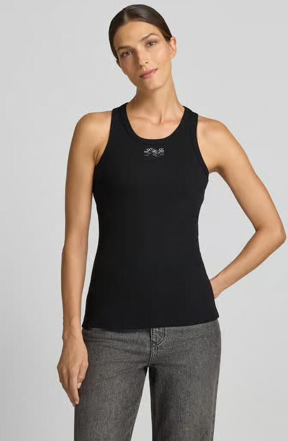 Liu Jo White Slim fit top van katoenmix model 'Costina' - Foto 2