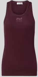 Liu Jo White Slim fit top van katoenmix model 'Costina'