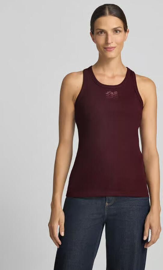 Liu Jo White Slim fit top van katoenmix model 'Costina' - Foto 3