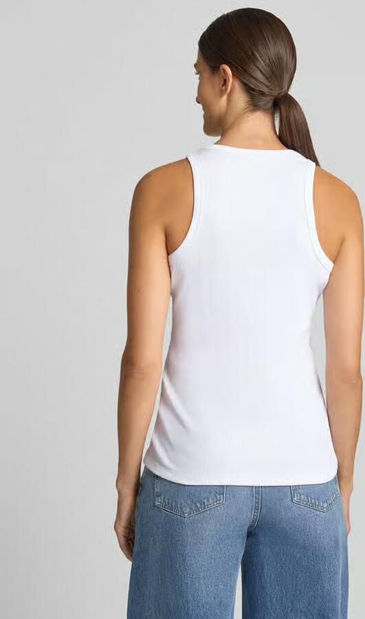 Liu Jo White Slim fit top van katoenmix model 'Costina' - Foto 3