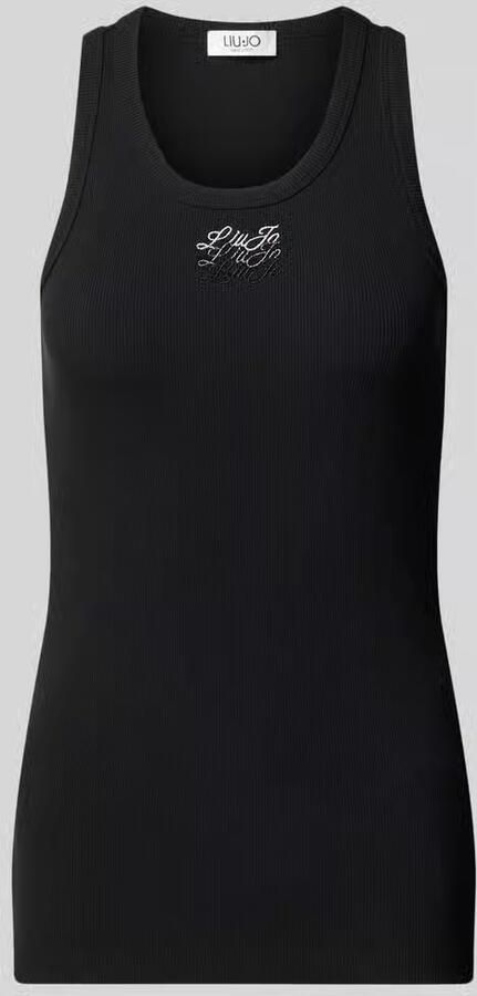 Liu Jo White Slim fit top van katoenmix model 'Costina' - Foto 3