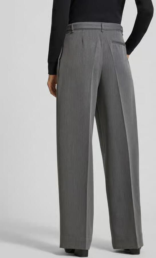 Liu Jo White Stoffen broek met siersteentjes en persplooien