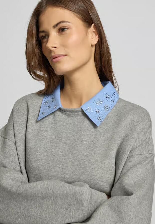 Liu Jo White sweatshirt met Overhemdkraag