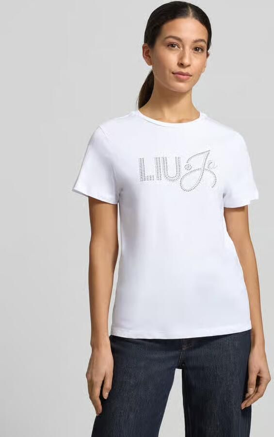 Liu Jo White T-shirt met labeldetail - Foto 2