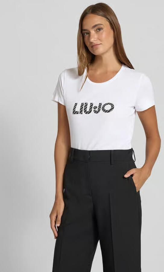 Liu Jo White T-shirt met labelprint - Foto 2