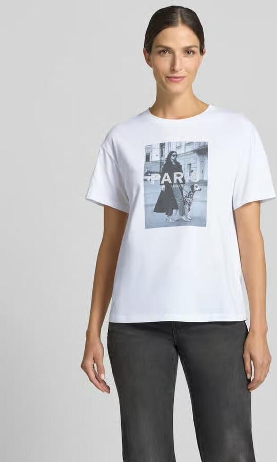Liu Jo White T-shirt met motiefprint en met strass-steentjes - Foto 3