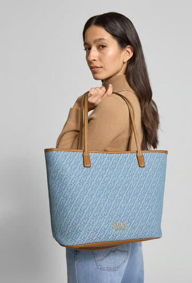 Liu Jo White Tote Bag in denim-look model 'Evrim' - Foto 7