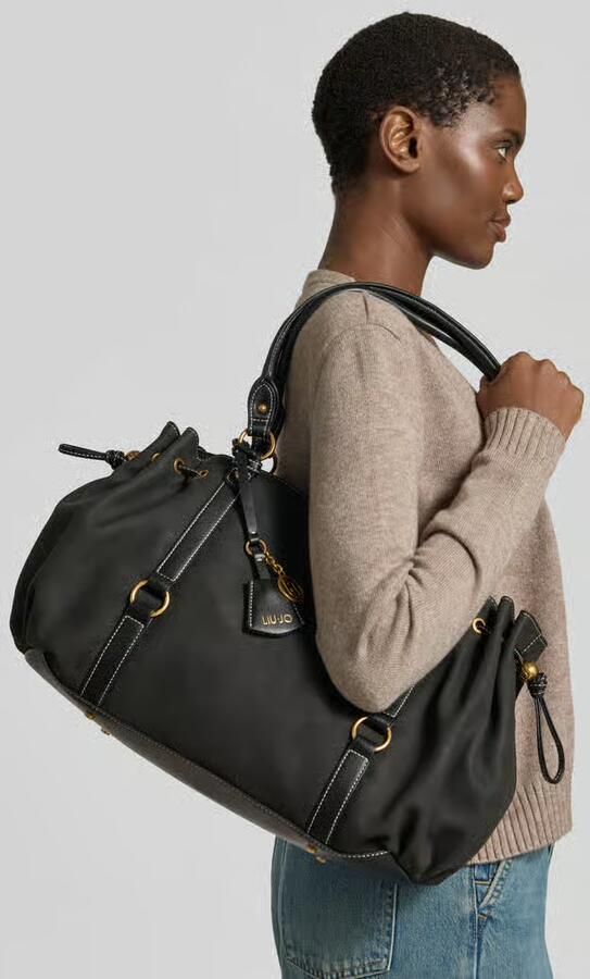 Liu Jo White Tote tas met logodetail model 'GINESA' - Foto 4