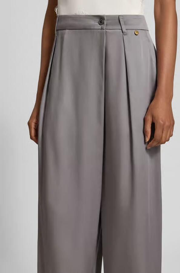 Liu Jo White wide fit broek van pure lyocell - Foto 2