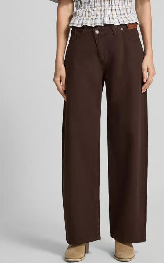 Liu Jo White wide fit jeans van pure katoen in asymmetrische look - Foto 3
