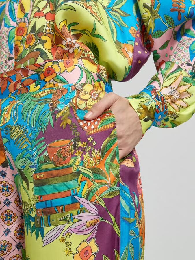 Liu Jo White wide fit stoffen broek van pure viscose met elastische band