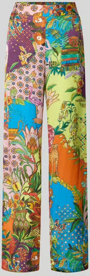 Liu Jo White wide fit stoffen broek van pure viscose met elastische band - Foto 2