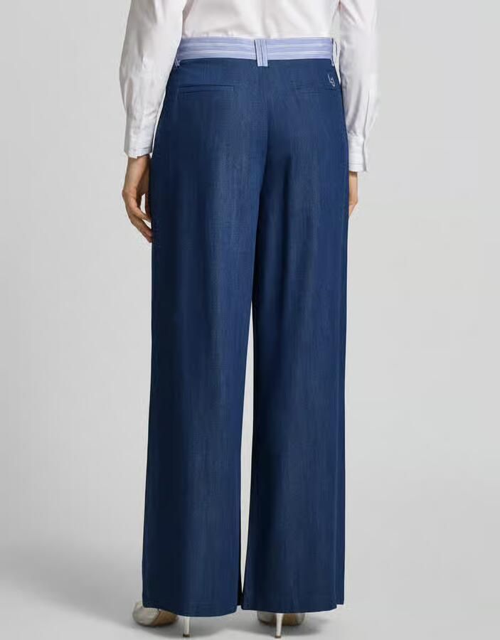 Liu Jo White wide leg broek met steekzakken - Foto 2