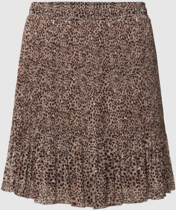 Liu Jo Dierenprint Geplooide Rok Beige Dames