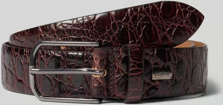 LLOYD Men's Belts Riem van echt leer met all-over slangenreliëf