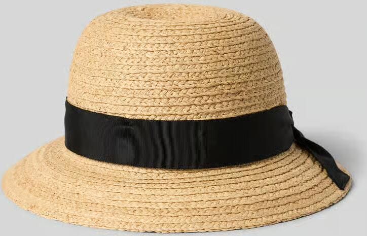 Loevenich Klokvormige strohoed met hoedband model 'Raffia'