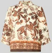 LOLLYS LAUNDRY boxy fit blouse in all-over look model 'Bono'