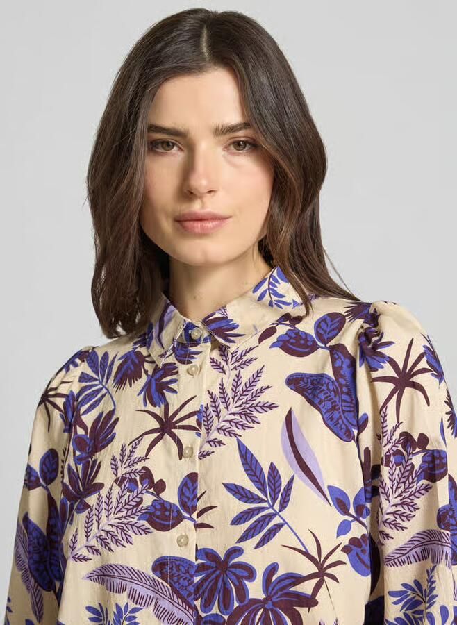 LOLLYS LAUNDRY boxy fit blouse in all-over look model 'Bono'