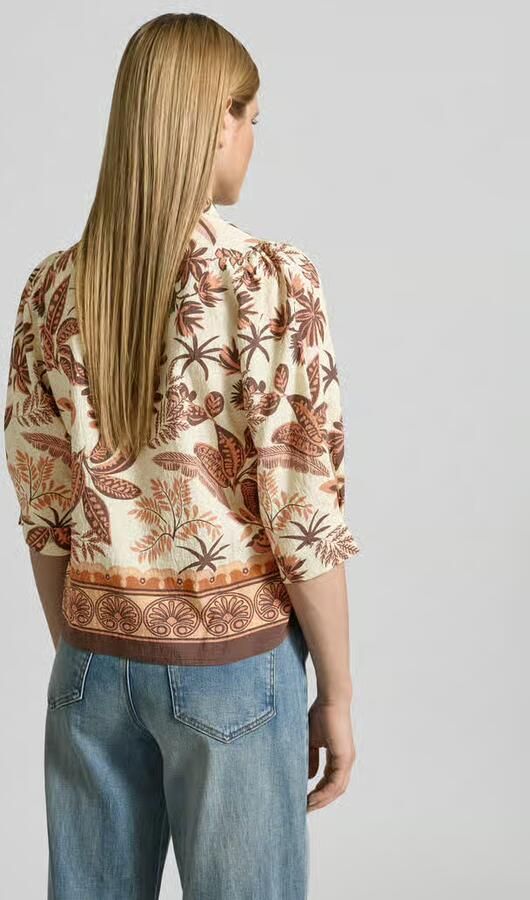LOLLYS LAUNDRY boxy fit blouse in all-over look model 'Bono' - Foto 3