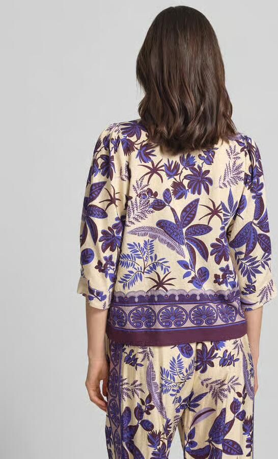 LOLLYS LAUNDRY boxy fit blouse in all-over look model 'Bono'