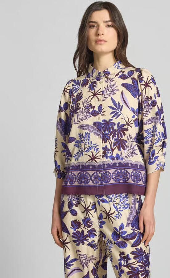 LOLLYS LAUNDRY boxy fit blouse in all-over look model 'Bono' - Foto 3