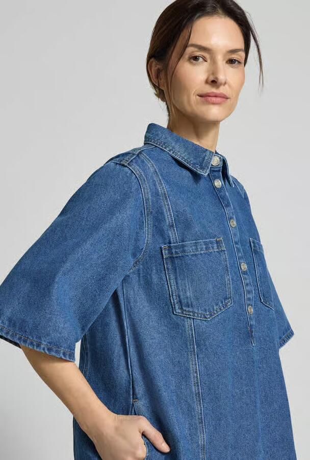 LOLLYS LAUNDRY Denimjurk met borstzakken model 'Mola'