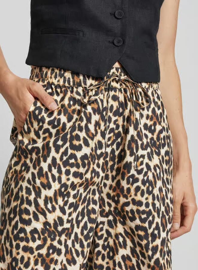 LOLLYS LAUNDRY Flared stoffen broek met dierenprint model 'Rita'
