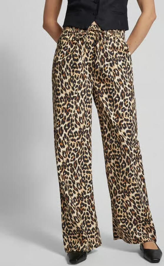 LOLLYS LAUNDRY Flared stoffen broek met dierenprint model 'Rita' - Foto 2