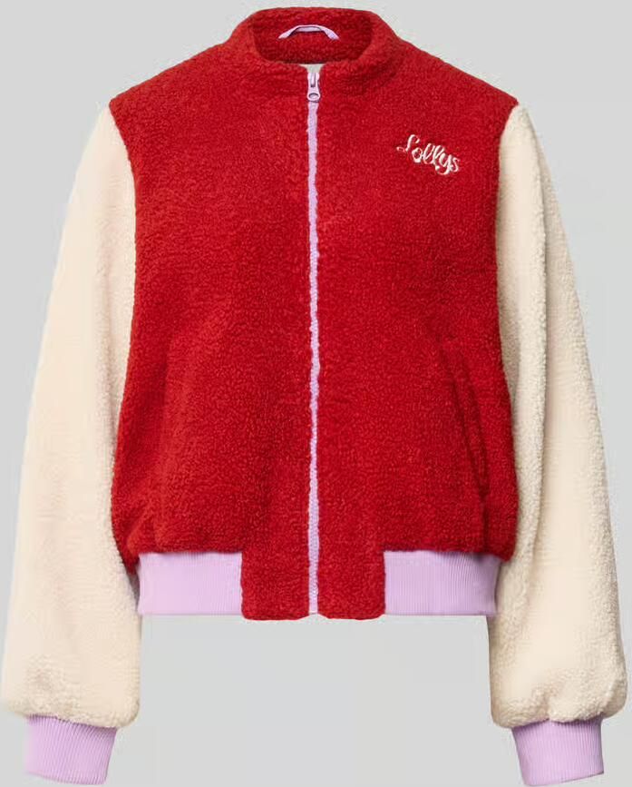 LOLLYS LAUNDRY Fleecejack met geborduurd label model 'Lua'