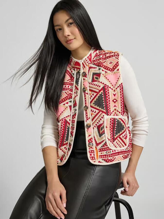 LOLLYS LAUNDRY Gilet met opstaande kraag model 'Cairo' - Foto 2