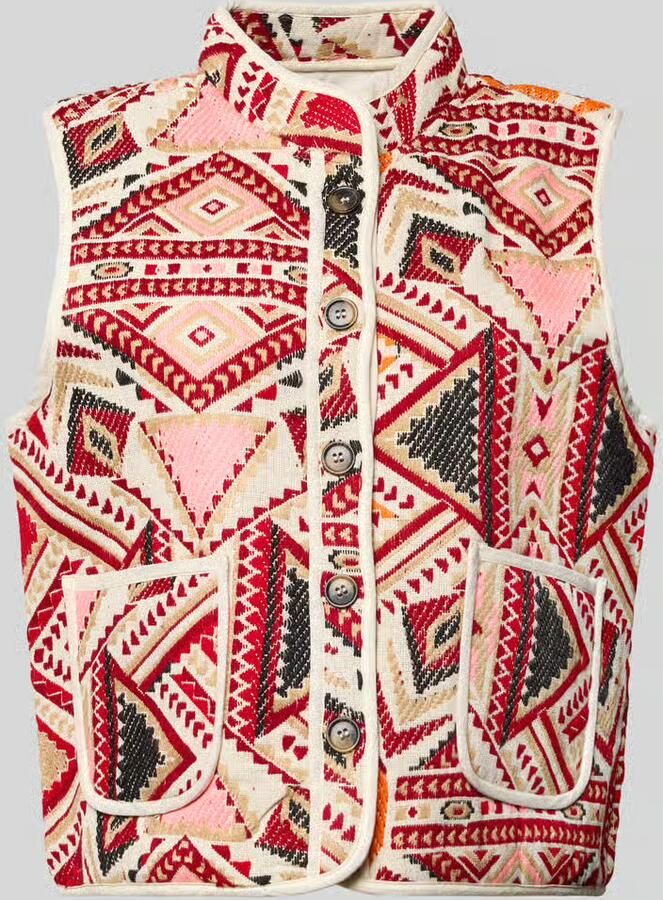 LOLLYS LAUNDRY Gilet met opstaande kraag model 'Cairo'