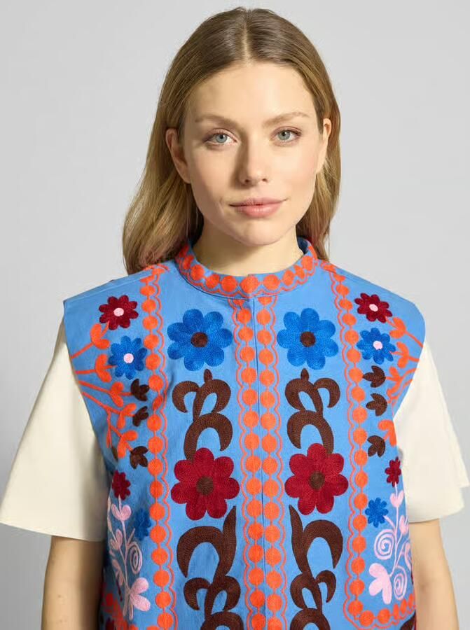 LOLLYS LAUNDRY Gilet met stitchings model 'Bin' - Foto 2