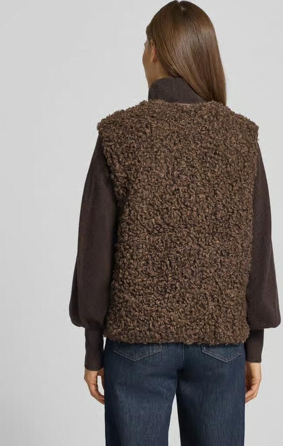 LOLLYS LAUNDRY Gilet van teddybont met steekzakken model 'Vada'