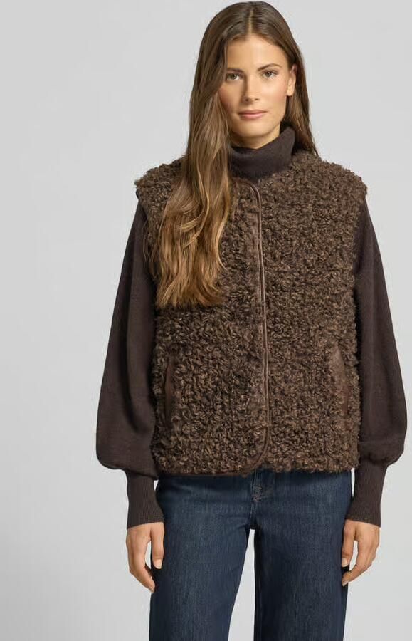 LOLLYS LAUNDRY Gilet van teddybont met steekzakken model 'Vada' - Foto 2