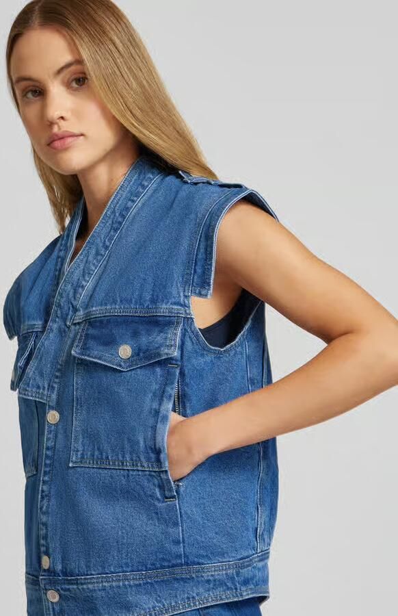 LOLLYS LAUNDRY Jeansgilet met borstzakken