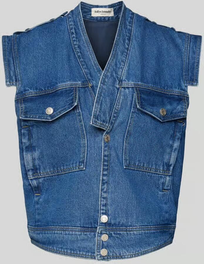 LOLLYS LAUNDRY Jeansgilet met borstzakken - Foto 2