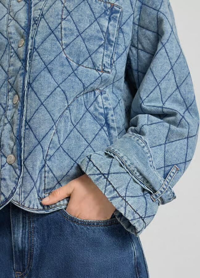 LOLLYS LAUNDRY Jeansjack met stiksels model 'Viola'