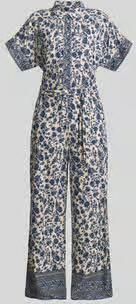 LOLLYS LAUNDRY Jumpsuit van viscose met strikceintuur model 'Mathilde'