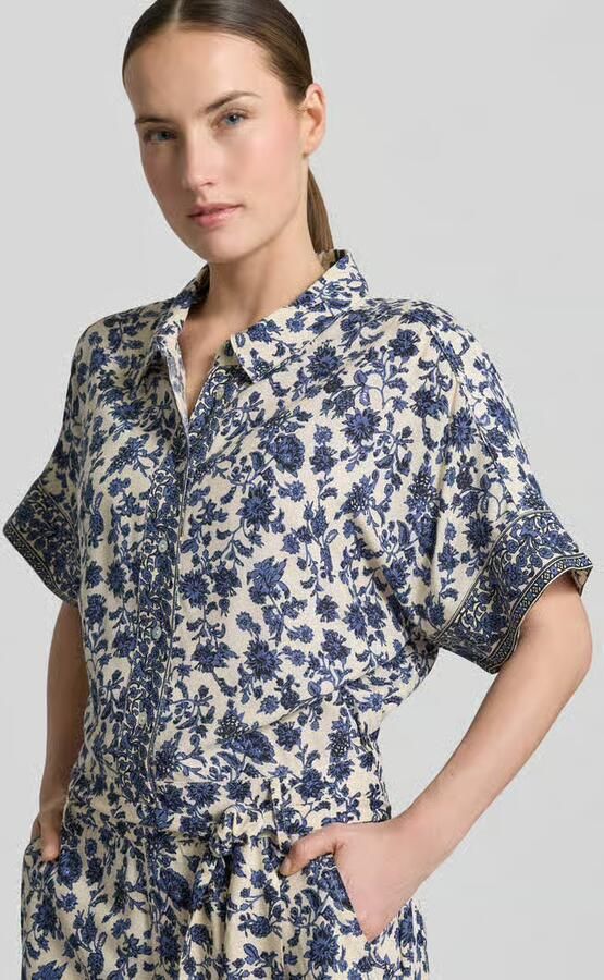 LOLLYS LAUNDRY Jumpsuit van viscose met strikceintuur model 'Mathilde'