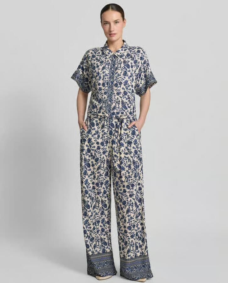 LOLLYS LAUNDRY Jumpsuit van viscose met strikceintuur model 'Mathilde' - Foto 2