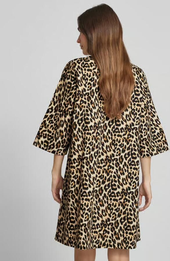 LOLLYS LAUNDRY Knielange jurk met ronde hals model 'Carla'