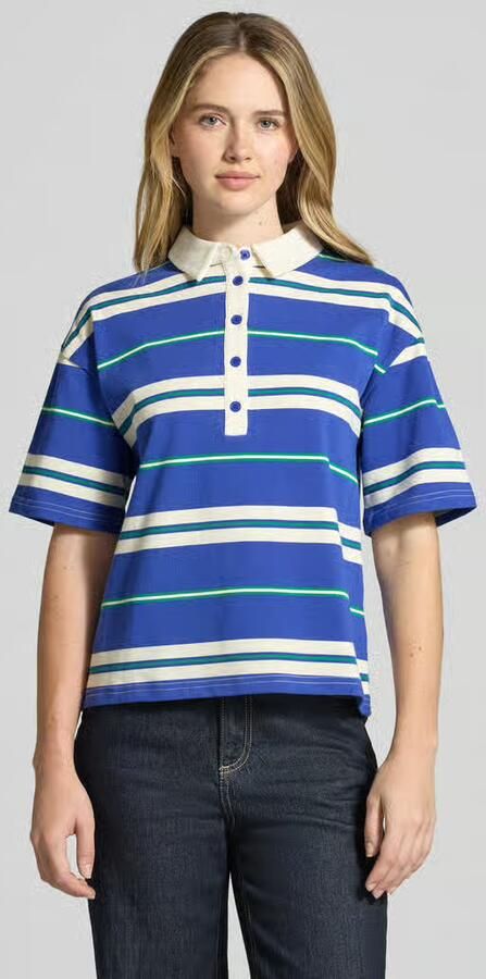 LOLLYS LAUNDRY Loose fit Poloshirt met overgesneden mouwen Model 'Ulma' - Foto 4