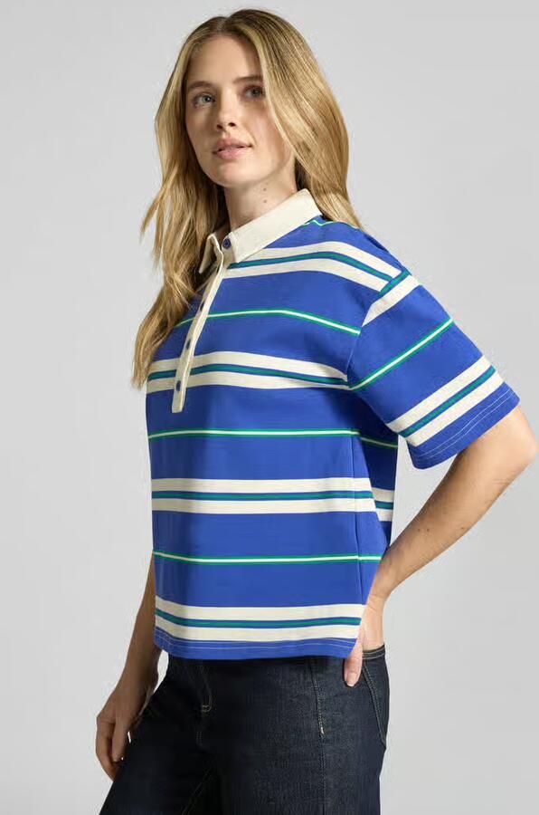 LOLLYS LAUNDRY Loose fit poloshirt met oversized mouwen model 'Ulma' - Foto 2