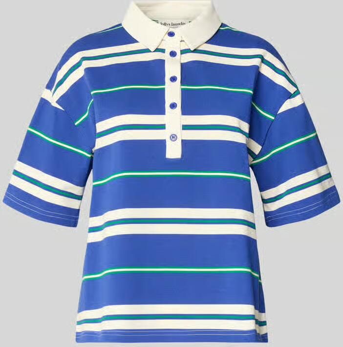 LOLLYS LAUNDRY Loose fit poloshirt met oversized mouwen model 'Ulma'