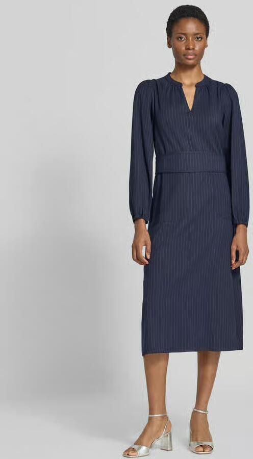 LOLLYS LAUNDRY Midi-jurk met viscose en tailleband model 'Paris' - Foto 2