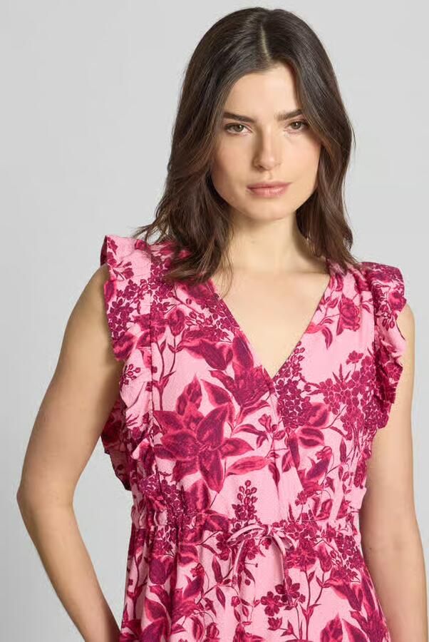 LOLLYS LAUNDRY Midijurk van viscose met ruches model 'Samo'